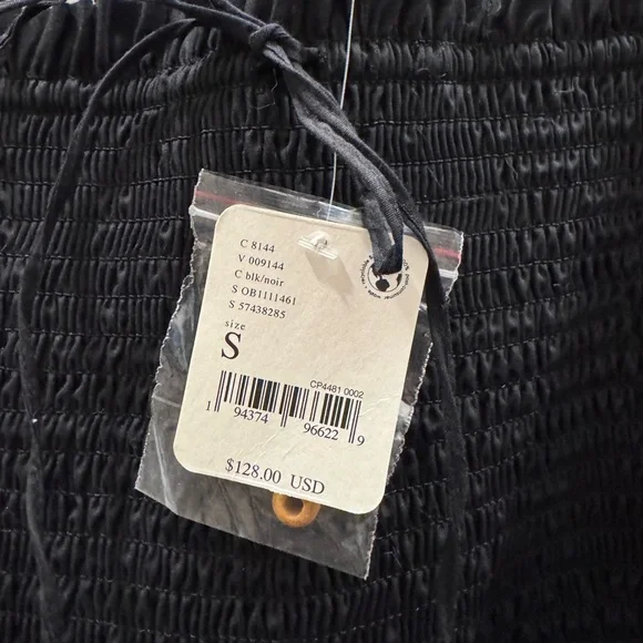 Free People Sun Dancing Midi Dress in Black small NWT - Picture 2 of 8